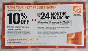 New ListingHome Depot Discount In-Store / Online: 10% off Or 24 months financing (Max$200)