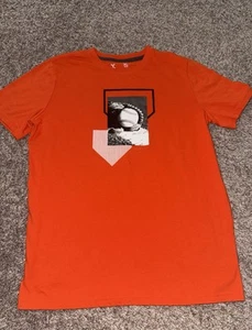 Boys Youth Orange Baseball T-shirt - Picture 1 of 4