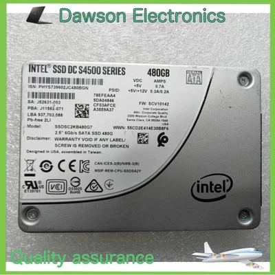 Intel SSD DC S4500 Series 2.5" 480GB SATA3 Solid State Drive SSDSC2KB480G7 USED - Image 1 of 2