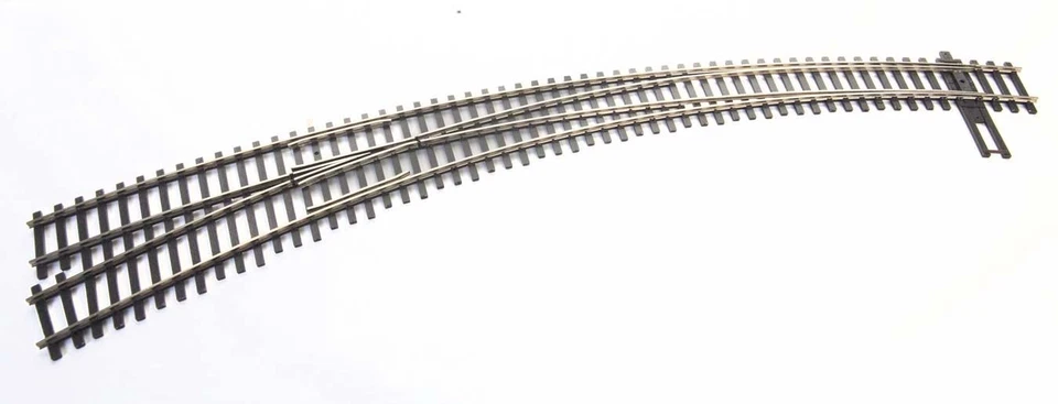 Walthers Track 83061 HO Scale Code 83 Nickel Silver DCC-Curved Turnout Left - Image 1 of 1