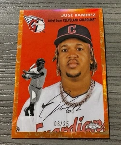 2023 Topps Chrome Platinum Jose Ramirez Orange Wave Parallel /25 - Bild 1 von 3