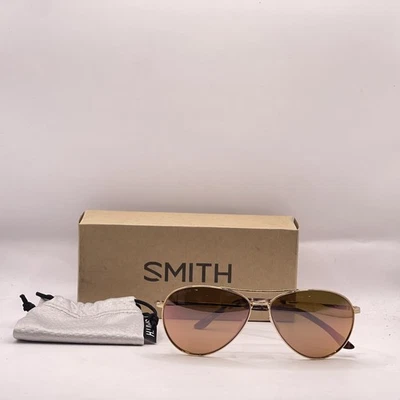 Gafas de sol Smith unisex Langley 2 aviador polarizadas espejo cromapop oro rosa Foto 1 de 4