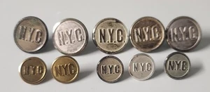 Lot of Ten (10) NYC New York Central Uniform Coat Buttons Dia Scovill - Picture 1 of 4