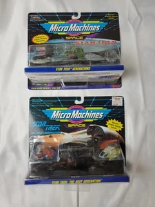 2x New Micro Machines Star Trek The Next Generation Packs Mint Condition Galoob - Picture 1 of 6