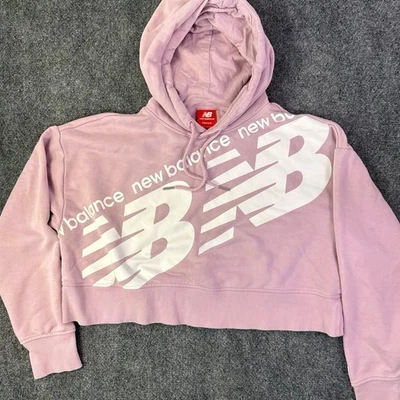 Sudadera con capucha New Balance Crop Top vintage con logo New Balance talla mediana Foto 1 de 4