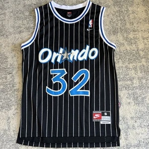Shaquille O’Neal #32 Orlando Magic Jersey Mens Small Nike +2 Black Pinstripes - Picture 1 of 21
