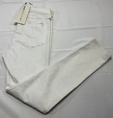 NWT $195 Rag & Bone Nina High Rise Ankle Skinny Jeans White 28 (Fit 28x27”) Flaw - Image 1 of 4