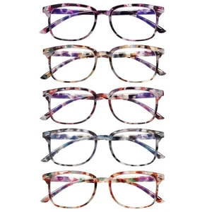 5 Pack Reading Glasses Blue Light Blocking for Women,Computer Readers with Sp... - Picture 1 of 7