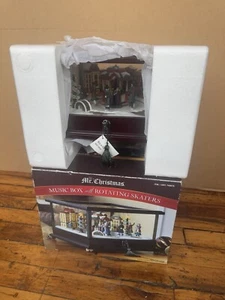 Mr. Christmas Wood Music Box with Rotating Skaters Animated and Illuminated New - Picture 1 of 11