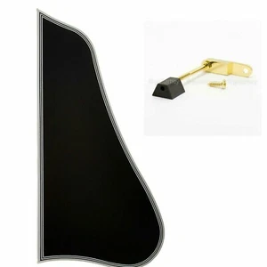 NEW Bound SMALL BLACK Pickguard for Gibson® Cutaway Style Jazz w/ Gold Bracket - Picture 1 of 3