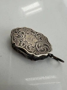 VICTORIAN SILVER VINAIGRETTE - GEORGE UNITE BIRMINGHAM 1860 - Picture 1 of 12