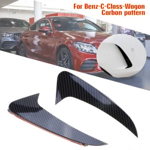 Carbon Black Rear Bumper Spoiler Air Vent Trim Cover Fits Mercedes Benz C-Class - Picture 1 of 7