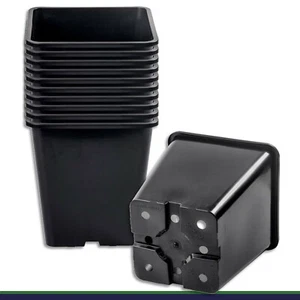10 x Pflanztopf 11 L schwarz 25x25x26cm Blumentopf Pflanzgefäß Blumenkübel - Bild 1 von 3