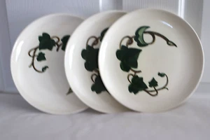 3 platos de ensalada/pan/postre pintados a mano METLOX PoppyTrail California Ivy 8" - Imagen 1 de 4