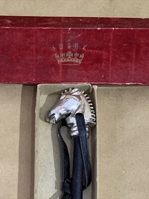 Cuerno de zapato cabeza de caballo Swank 22” de colección en caja Foto 1 de 4