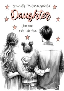 NEW 'Especially For OUR Wonderful Daughter' - A5 Card for Her Birthday - Picture 1 of 3