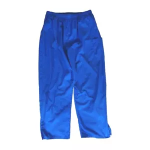 Divine Curves Scrub Pants Womens Size 3X Blue Bottoms Drawstring Back Pocket - Picture 1 of 4