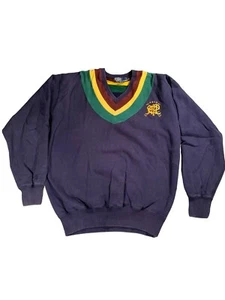 Vintage Polo Ralph Lauren RL Rugby Sport Blue Sweater Big Logo 90’s Men’s Medium - Picture 1 of 15