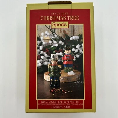 Spode Christmas Nutcracker Salt and Pepper Shaker Set Festive Holiday Decor - Image 1 of 4