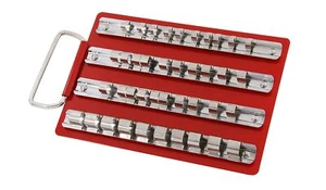 1/4" 3/8" y 1/2" BANDEJA DE ENCHUFE DE METAL CON CLIPS RIELES FIJOS CAJA DE HERRAMIENTAS - Imagen 1 de 2