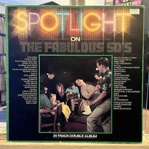 [ROCK/POP]~EXC 2 DOUBLE LP~VARIOUS~Spotlight On The Fabulous 50's~[1983~PRT]~UK~ - Picture 1 of 7
