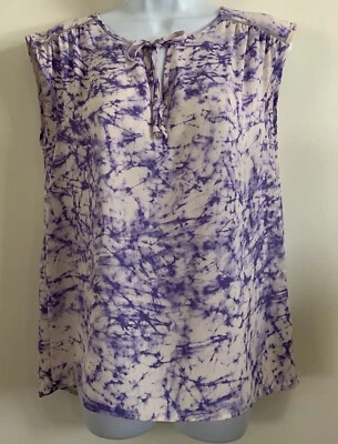 Juicy Couture Ladies Size X Small Purple & White Tie Dye Sleeveless Blouse - Image 1 of 4