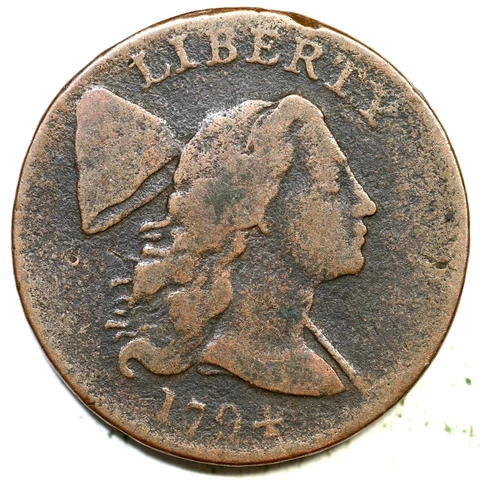 1794 S-22 R-1 Liberty Cap Large Cent Coin 1c Cover