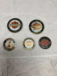 HARLEY DAVIDSON SET 6 Metall Aufkleber/Abzeichen, Warr's Naples Montgomery - Bild 1 von 13