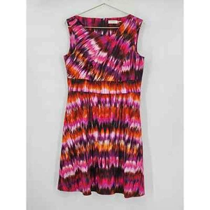 Calvin Klein Pink Orange Knee Length Cotton Sheath Dress Size 12 - Picture 1 of 5