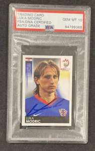 Luka Modric 2008 Panini UEFA Euro Sticker Rookie #194 Autograph Gem Mint PSA 10 - Bild 1 von 4