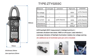 High precision measurement handheld clamp meter multi-meat functional automatic - Imagen 1 de 8