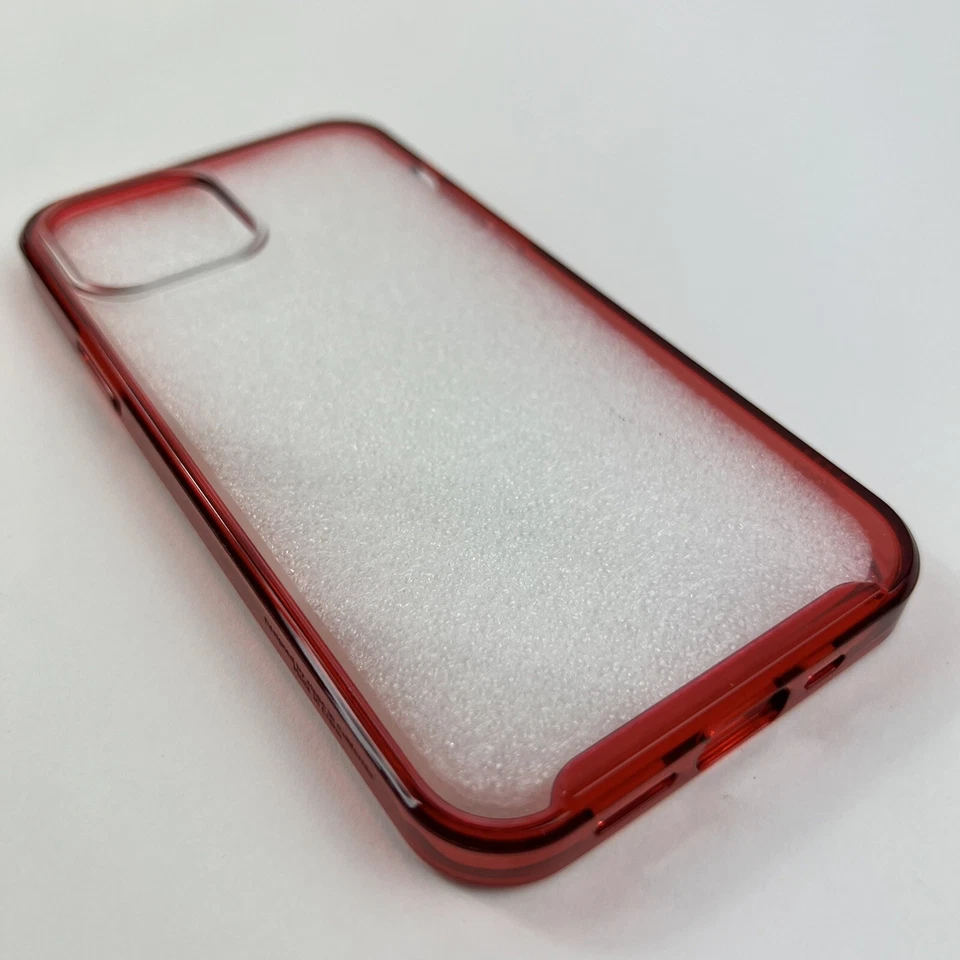 elago Hybrid Clear Case Compatible with iPhone 12 & iPhone 12 Pro - Red Foto 1 de 2