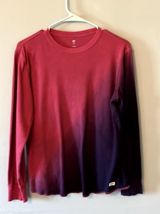 Youth Waffle Knit Long Sleeved Ombre Red-Purple GAP (XXL) Shirt - Picture 1 of 5