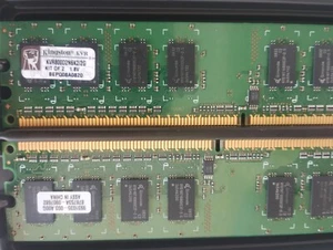 2 x Kingston 2Gb PC3-1066U Non EEC Unbuffered Desktop RAM - Afbeelding 1 van 2
