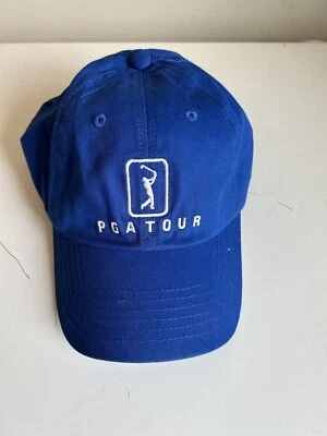 PGA Tour Hat Blue Cap Strap Back Blue Golf Golfer One Size Adjustable - Image 1 of 4