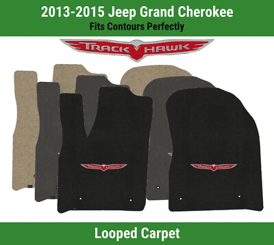 Tapetes frontais Lloyd Loop para '13-15 Grand Cherokee com prata no Trackhawk vermelho - Imagem 1 de 4