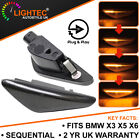 2x Black Smoked Side Indicator LED Repeater Light For BMW X3 F25 X5 E70 X6 E71