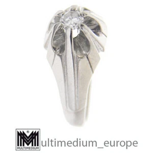 750 Weißgold Ring Solitär Diamant 18ct white gold solitaire diamond 18k - Bild 1 von 4