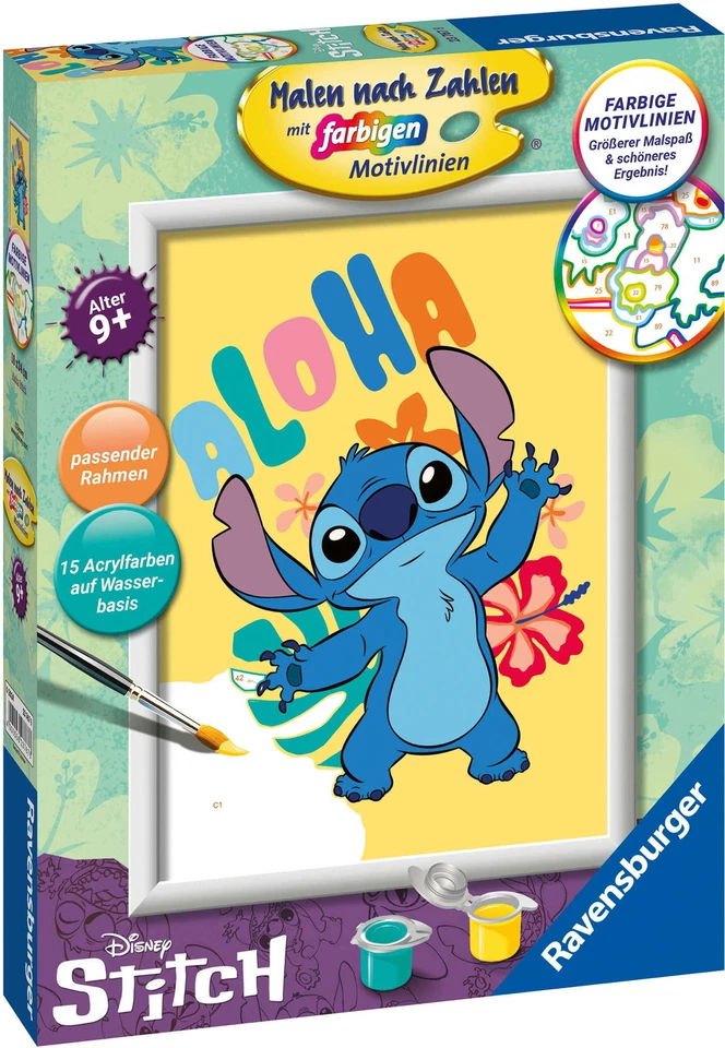 Ravensburger 23767 Malen nach Zahlen Kinder Disney Stitch
