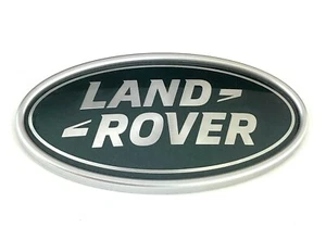 Range Rover Sport Evoque Tailgate Emblem Green Silver Land Rover Oval Logo Badge - Picture 1 of 6