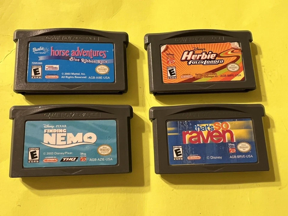 Finding Nemo Herbie Fully Loaded Barbie So Raven  Gameboy Advanced Games GBA Lot - Image 1 of 1