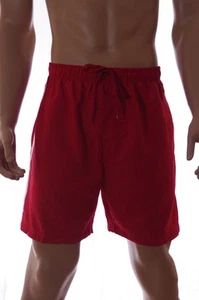 Pantalones cortos de natación para hombre deportes acuáticos rojos blancos baúles grandes 36 38 NUEVOS - Imagen 1 de 2