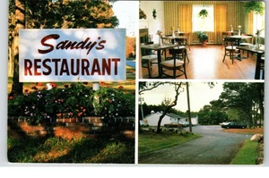 Postkarte von Sandy's Restaurant in Sandwich MA Cape Cod - Bild 1 von 2