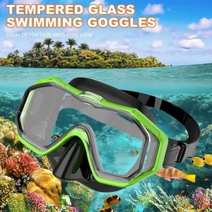 Gafas de Natación con Cubierta de Nariz Vidrio Templado Transparente Gafas de Snorkel Antiniebla` - Imagen 1 de 20