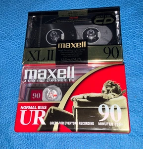 Juego de 2 cintas de casete de audio en blanco Maxell 90 minutos selladas - Imagen 1 de 2