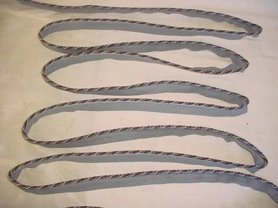 9-1/2Y KRAVET LEE JOFA PURPLE SILVER DUSTY BLUE CORDING UPHOLSTERY TRIM - Image 1 of 3