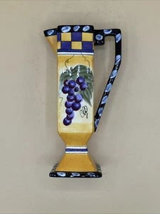 9” Ceramic Pitcher Vase. Bacchus Feast Ware - Picture 1 of 9