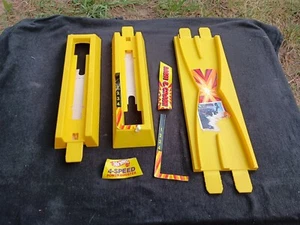 Vintage Hot Wheels Power Booster And Track Chipped Pieces Yellow 1970 - Picture 1 of 8