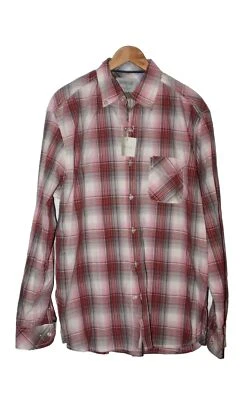 NUEVO CON ETIQUETAS~ Camisa Madison Vintage Lavada Talla M Para Hombres A Cuadros Abotonada $45 A17 Foto 1 de 4