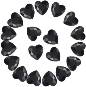 Crystal Rhinestones 50Pcs AB Crystals Pointback Heart Glass Rhinestone for DIY C - Picture 1 of 9